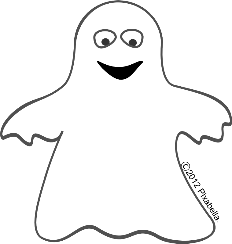 Friendly Cartoon Ghost Graphic PNG