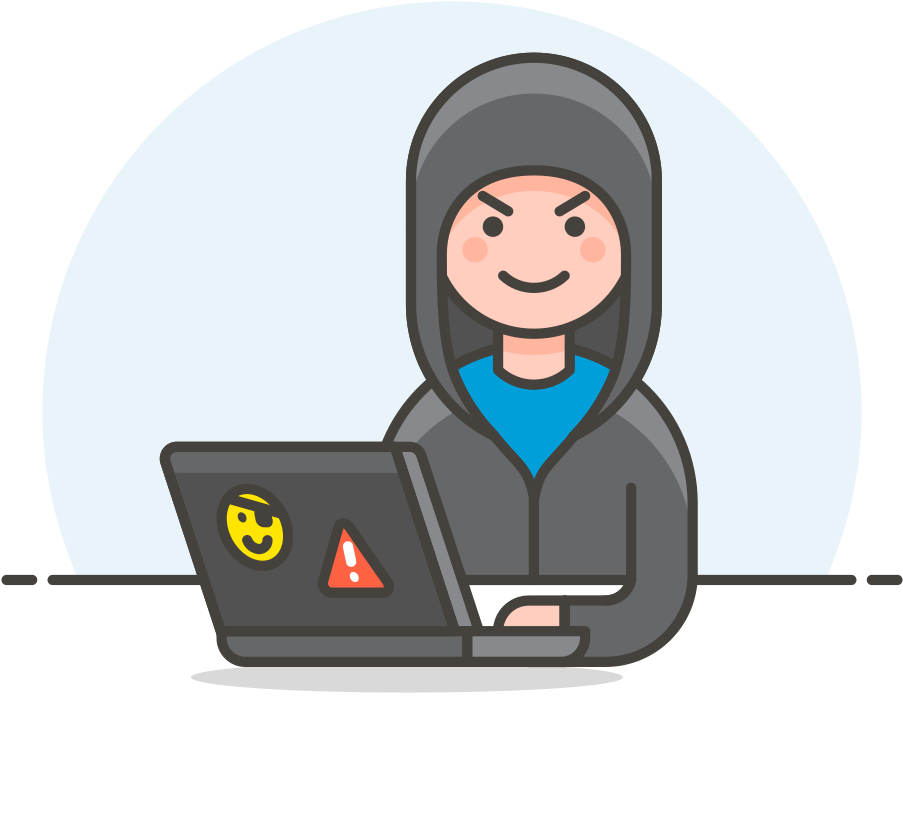 Download Friendly Cartoon Hackerat Computer 