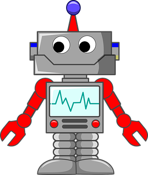 Friendly Cartoon Robot PNG