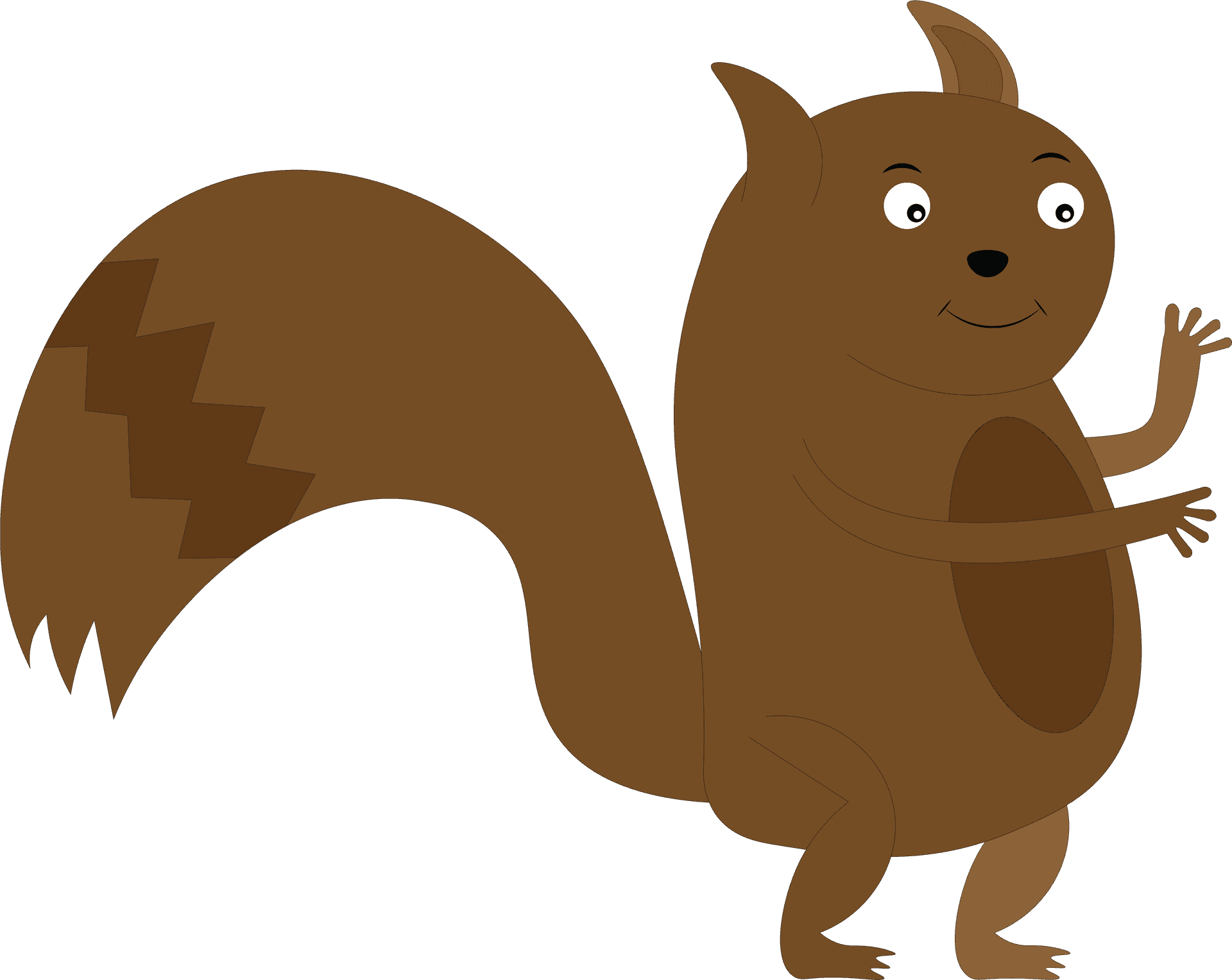 Friendly Cartoon Squirrel PNG