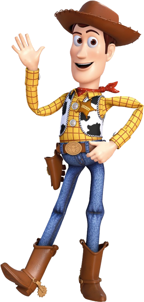 Friendly Cowboy Character Waving PNG