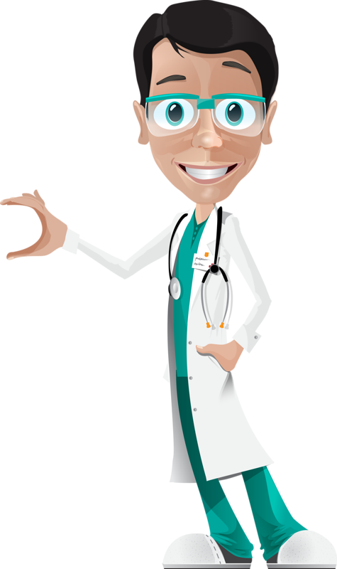 Friendly Doctor Cartoon Character PNG