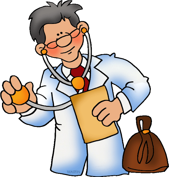 Friendly Doctor Cartoon Clipart PNG