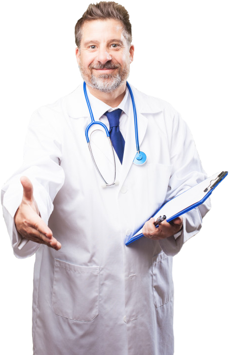 Friendly Doctor Extending Hand PNG