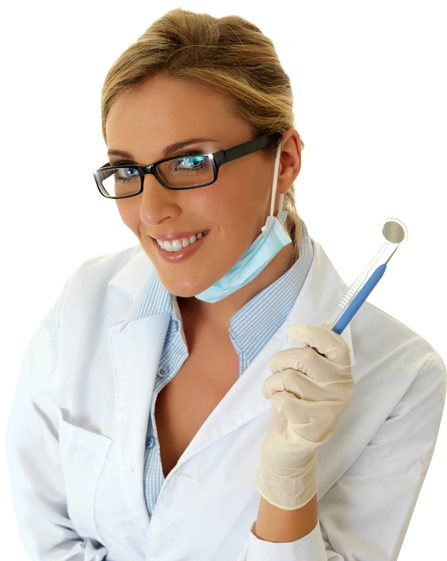 Friendly Female Dentist Portrait PNG