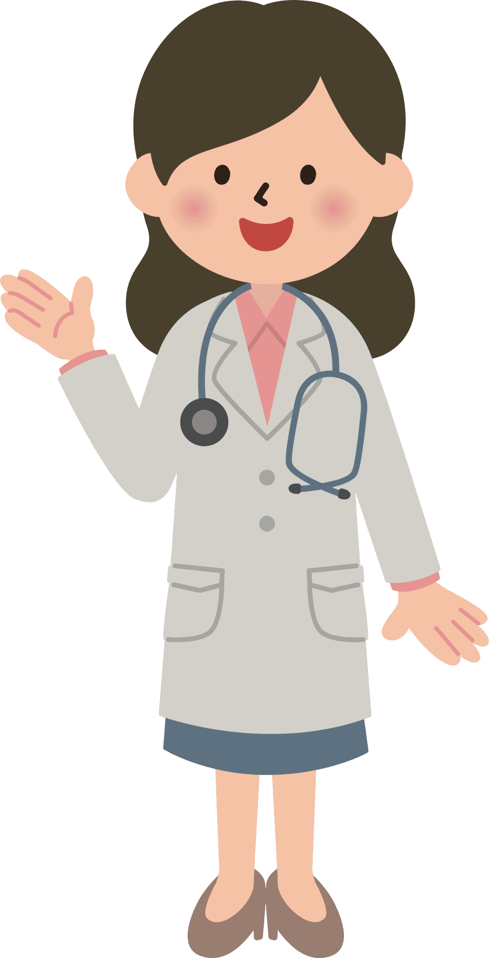 Friendly Female Doctor Clipart PNG