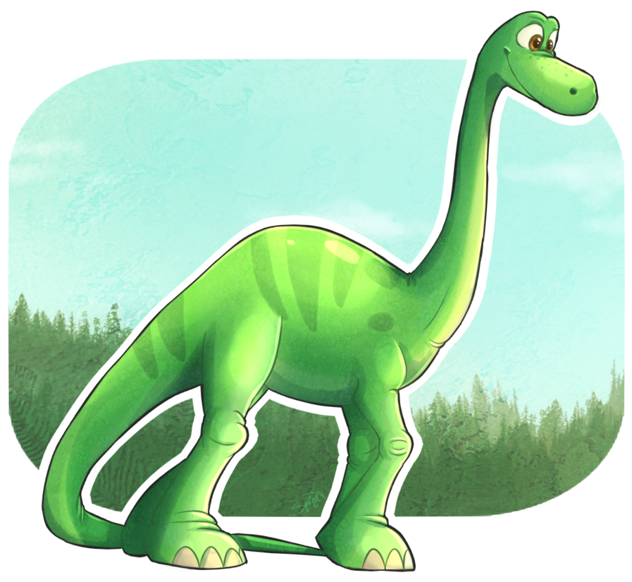 Friendly Green Dinosaur Cartoon PNG