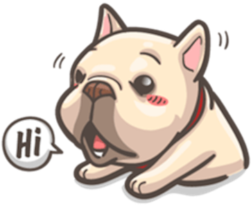 Friendly Greeting Bulldog Cartoon PNG