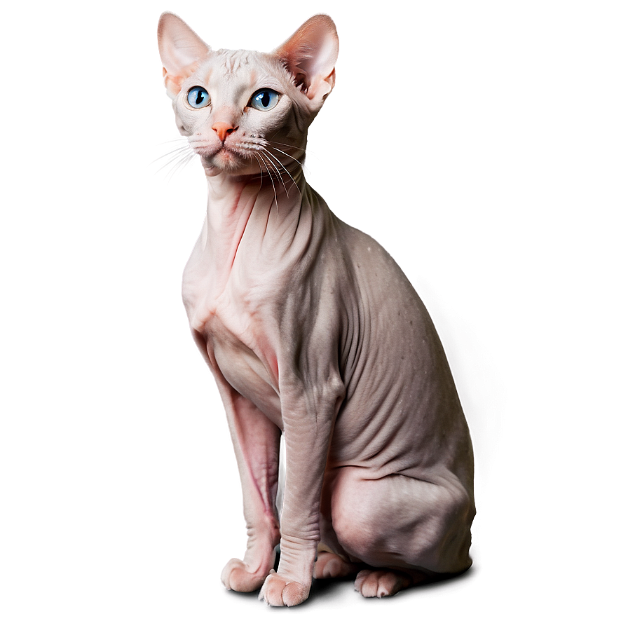 Friendly Hairless Cat Png 06252024 PNG