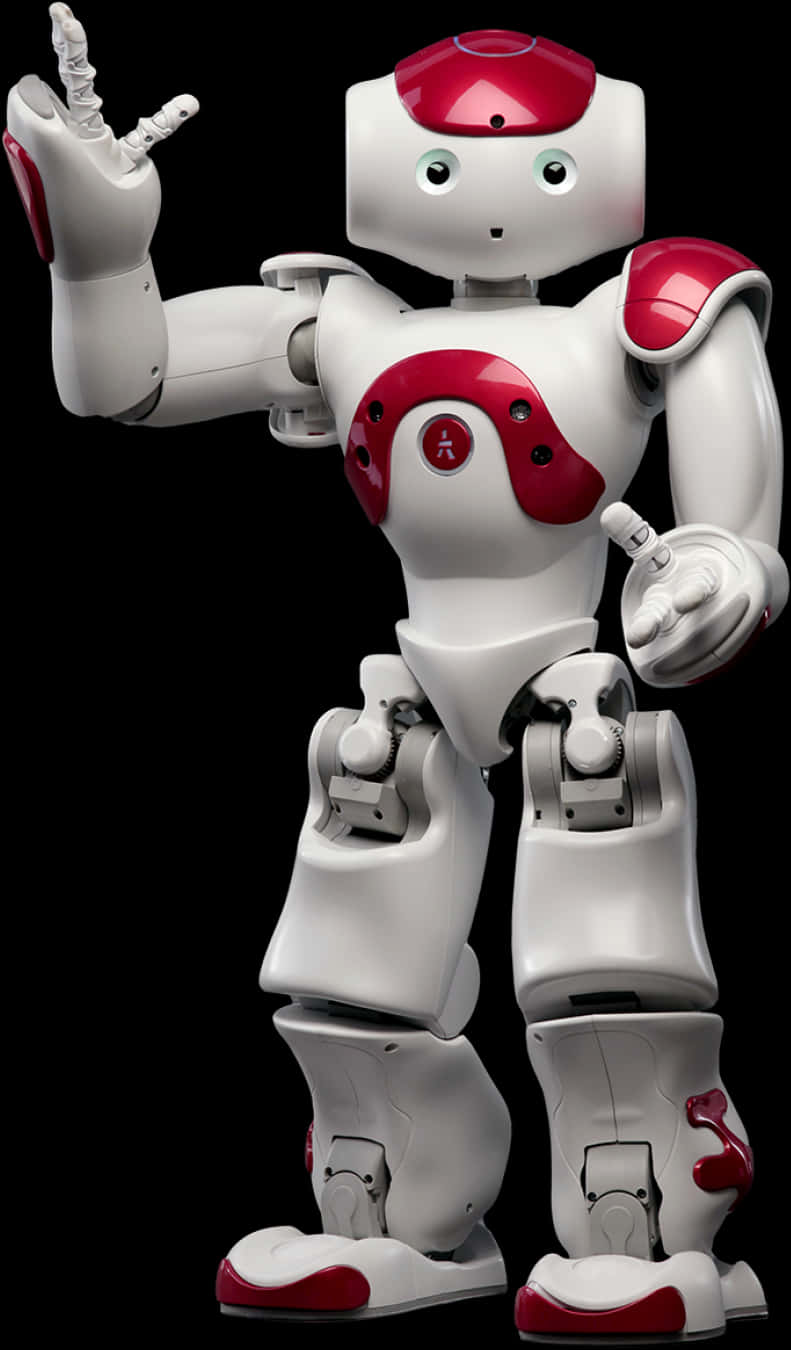 Friendly Humanoid Robot Gesture PNG