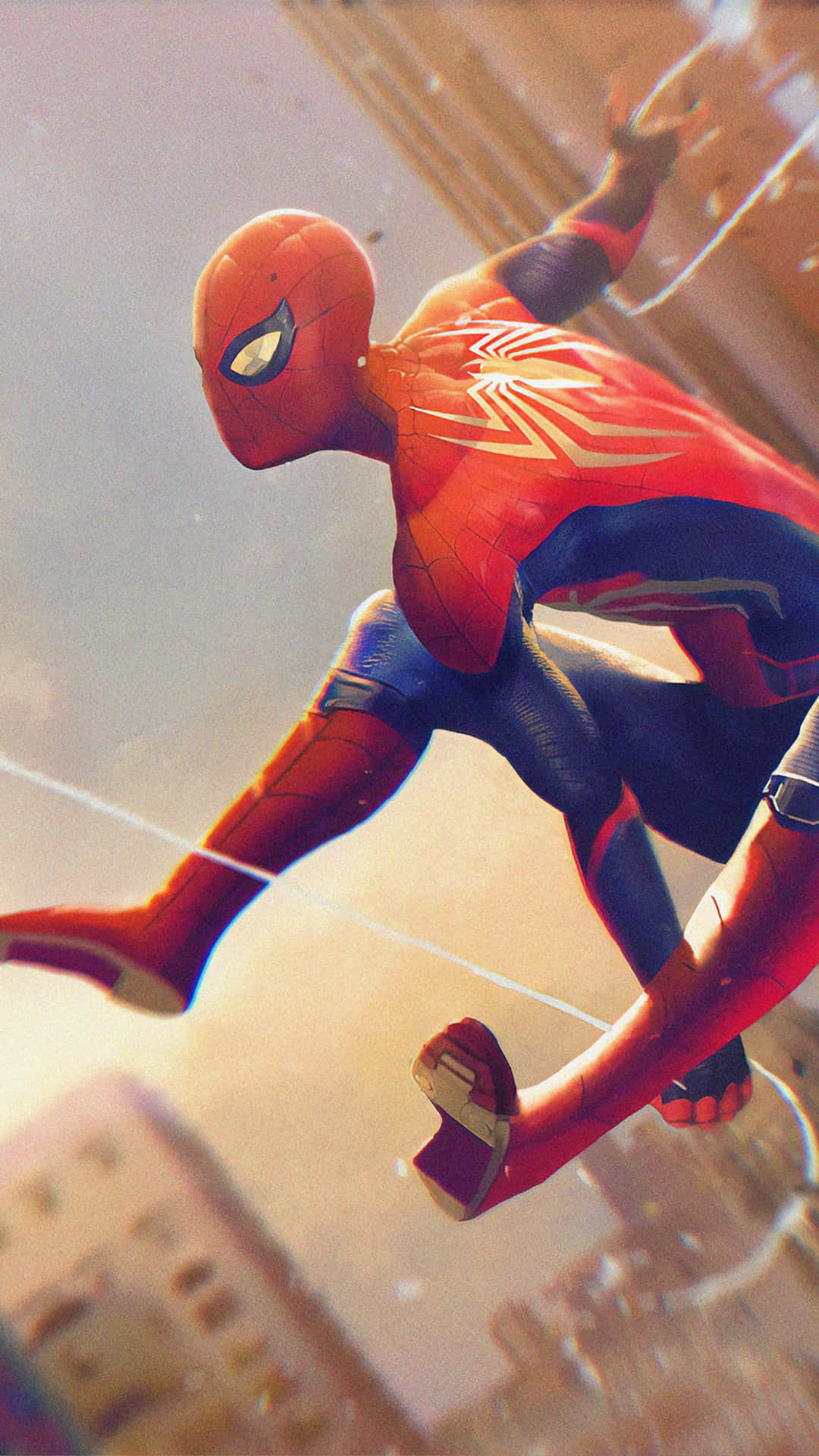 Swinging through the city - Friendly Neighborhood Spider-Man Wallpaper