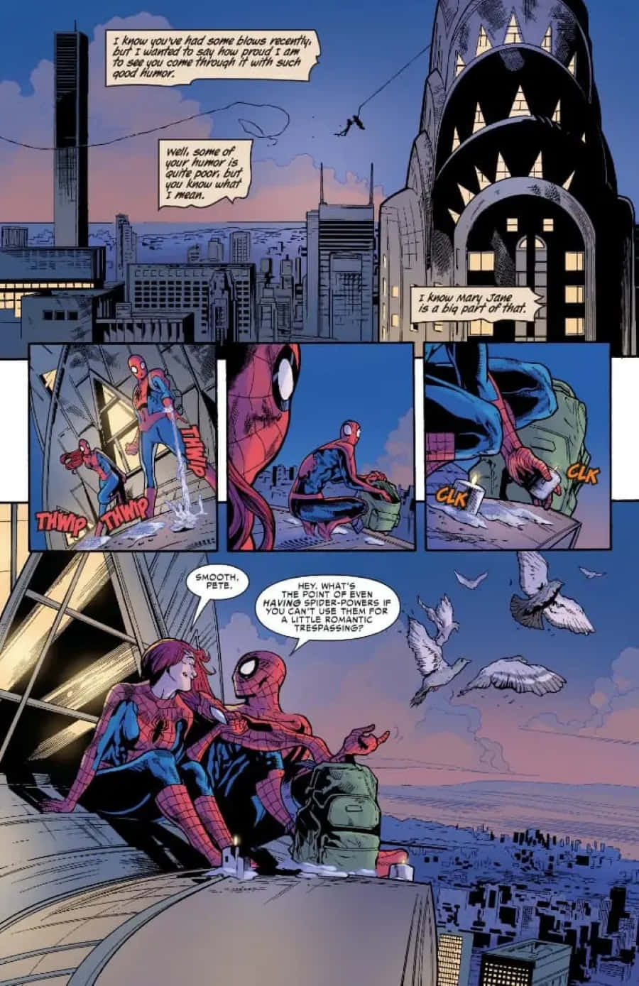 Friendly Neighborhood Spider-Man swinging into action Wallpaper