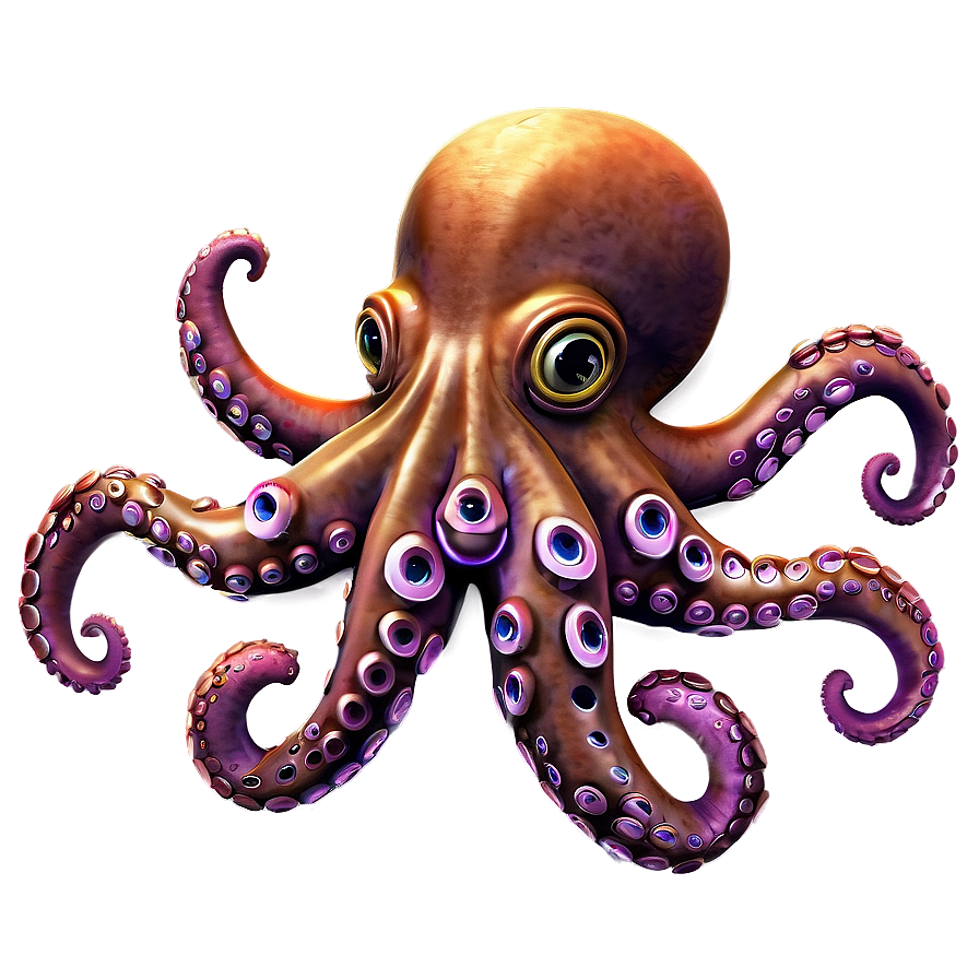 Friendly Octopus Png 05062024 PNG