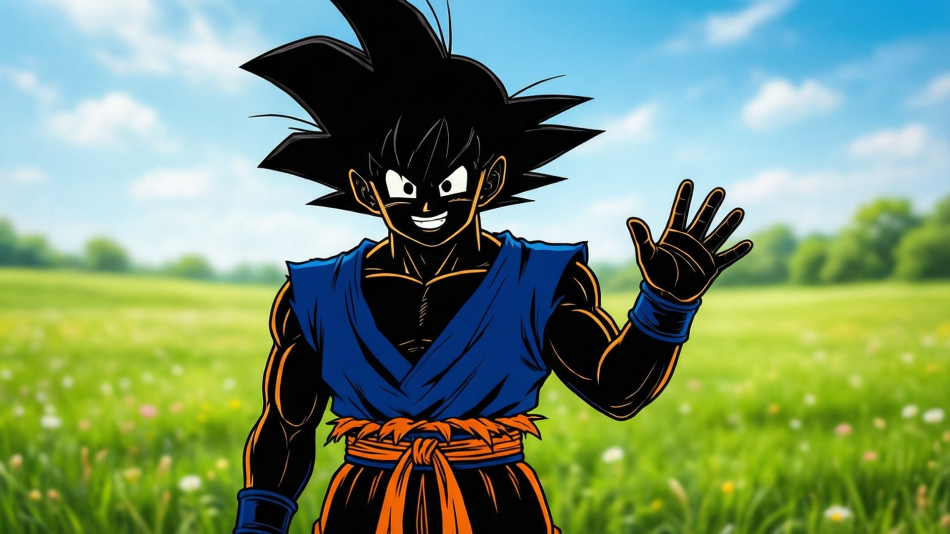 Friendly Saiyan Wave Bakgrunner