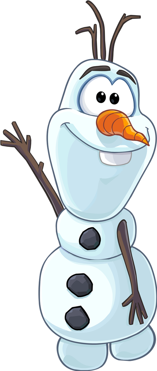 Friendly Snowman Cartoon Character PNG