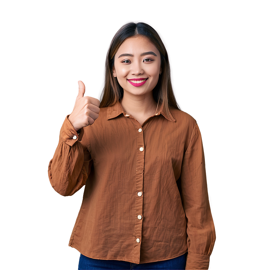 Friendly Thumbs Up Gesture Png 05042024 PNG