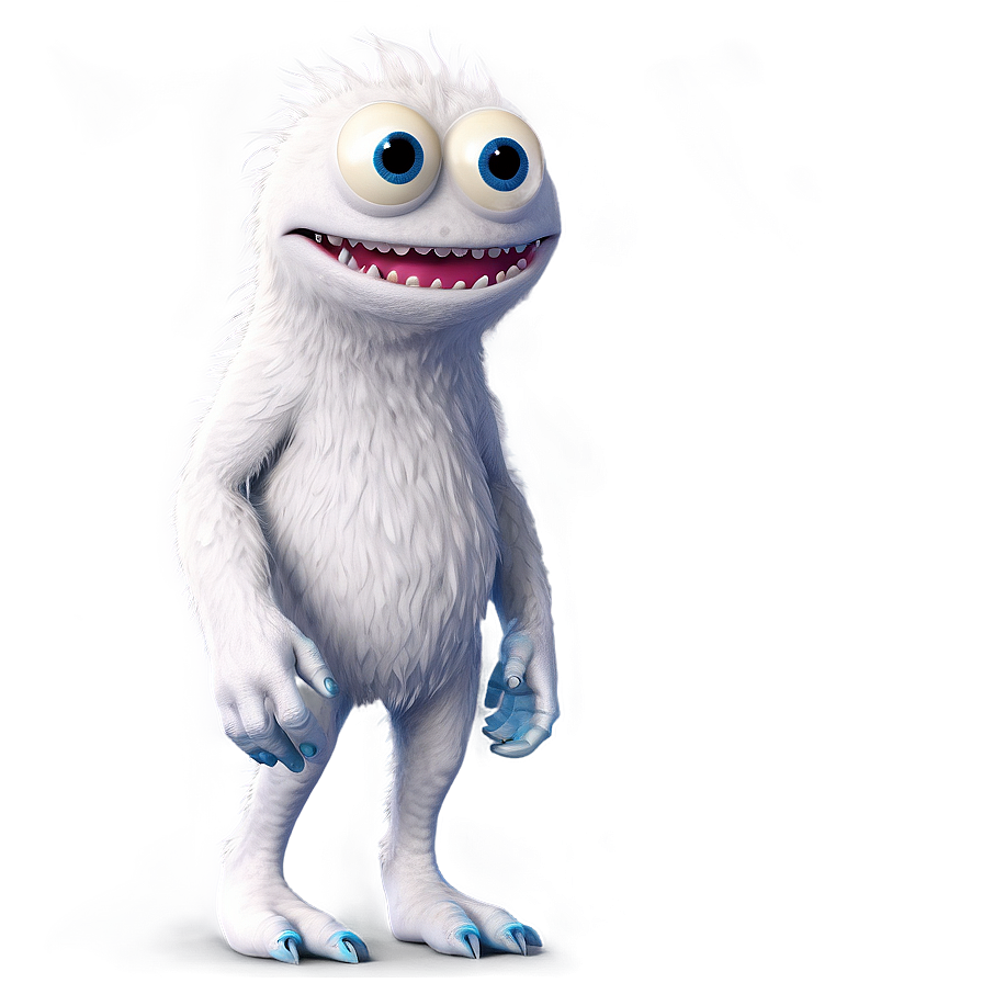 Friendly White Monster Character Png Yrg PNG