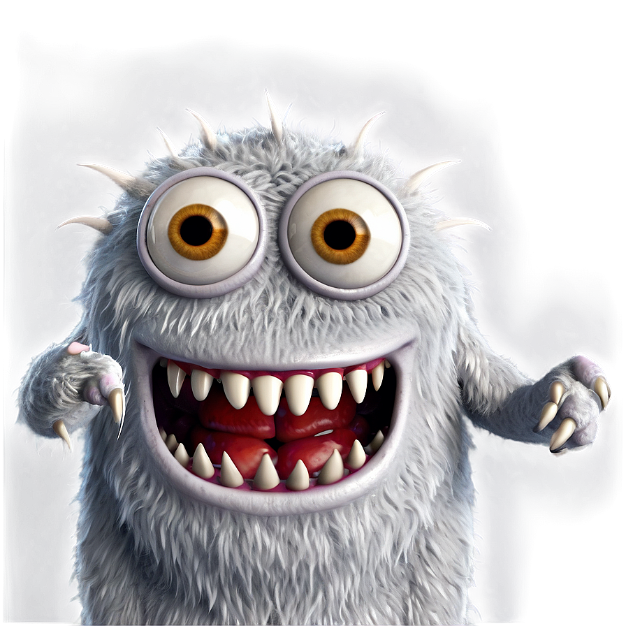 Friendly White Monster Png Xta37 PNG
