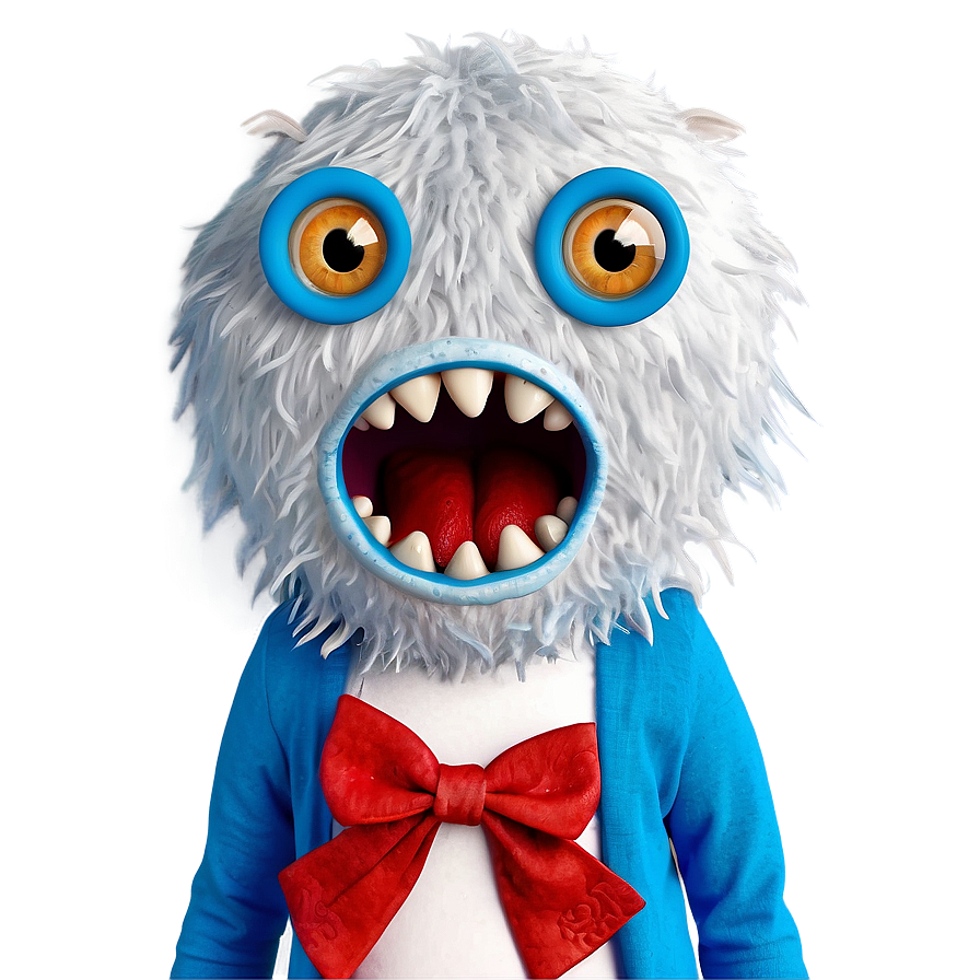 Friendly White Monster Png Yhe58 PNG