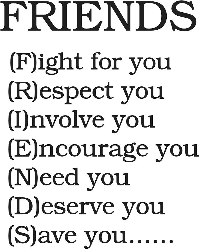 Friends Acronym Meaning PNG