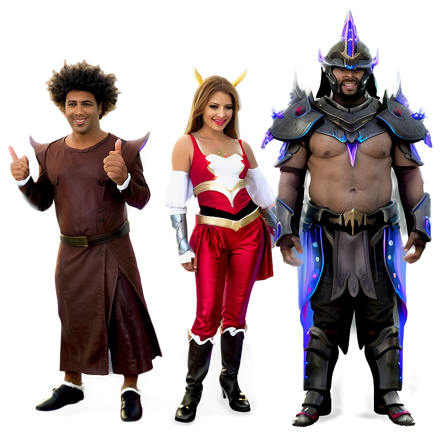 Friends In Fantasy Costumes Png 78 PNG