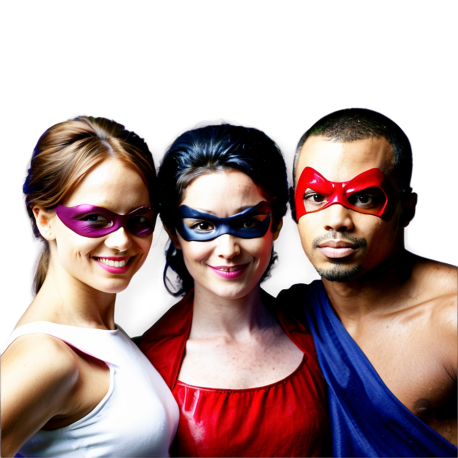 Download Friends In Superhero Costumes Png 05212024 | Wallpapers.com