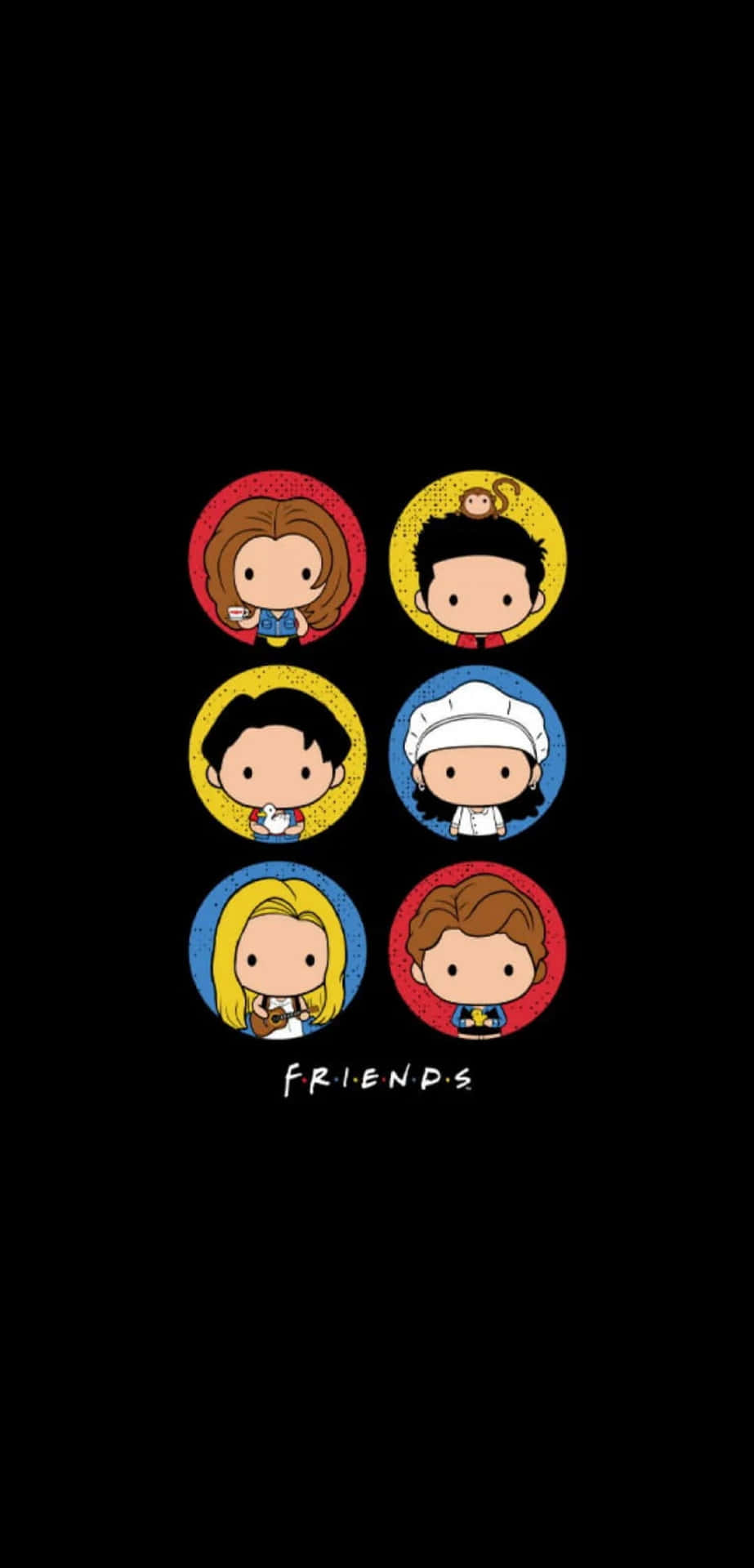 Friends Iphone Chibi Icons Wallpaper