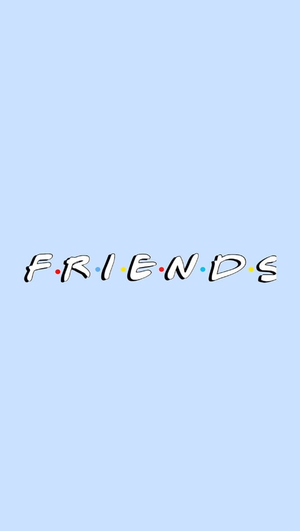 Download Friends Logo Blue Background Wallpaper 