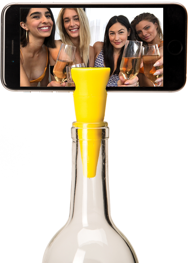 Friends Selfie With Wine Glasses PNG