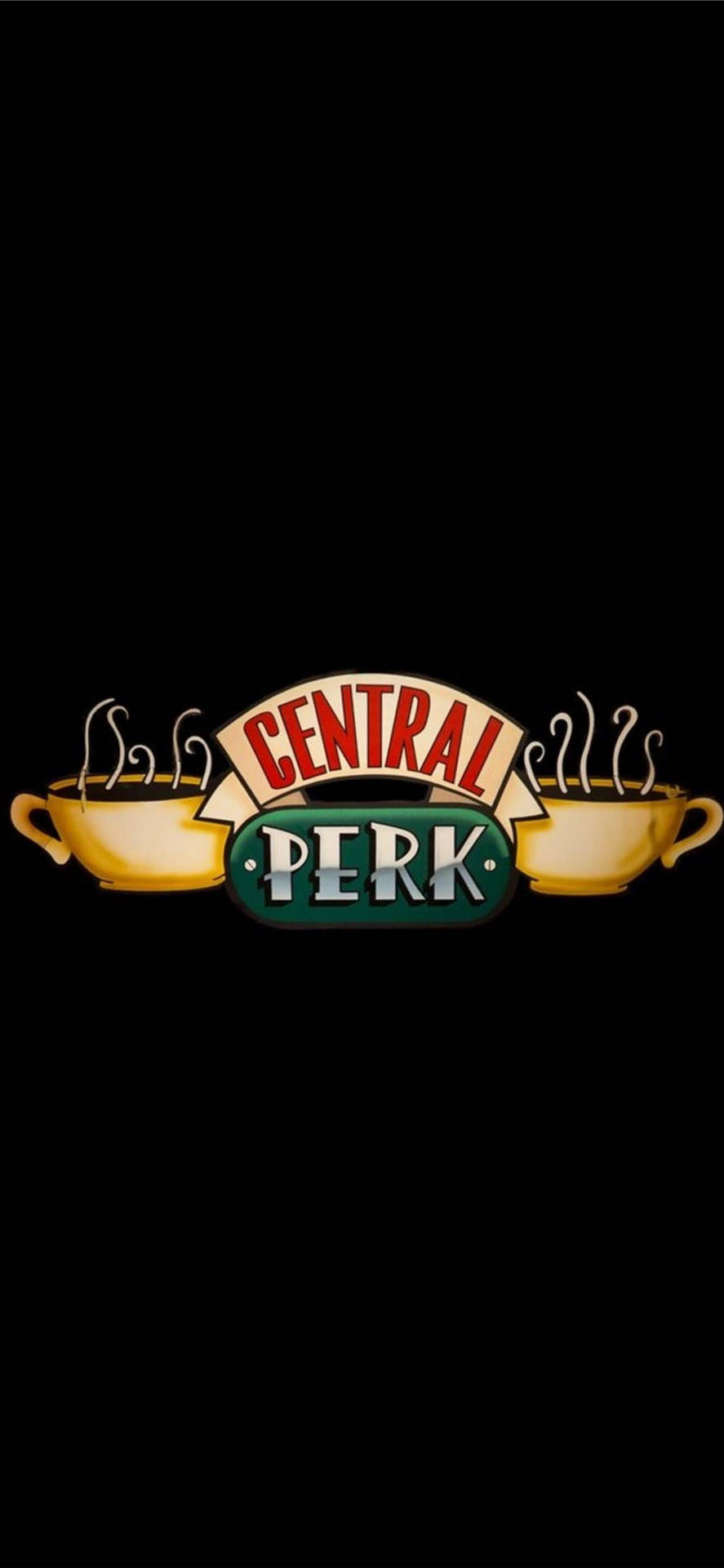Logotipocentral Perk Da Série Friends Para Papel De Parede De Computador Ou Celular. Papel de Parede