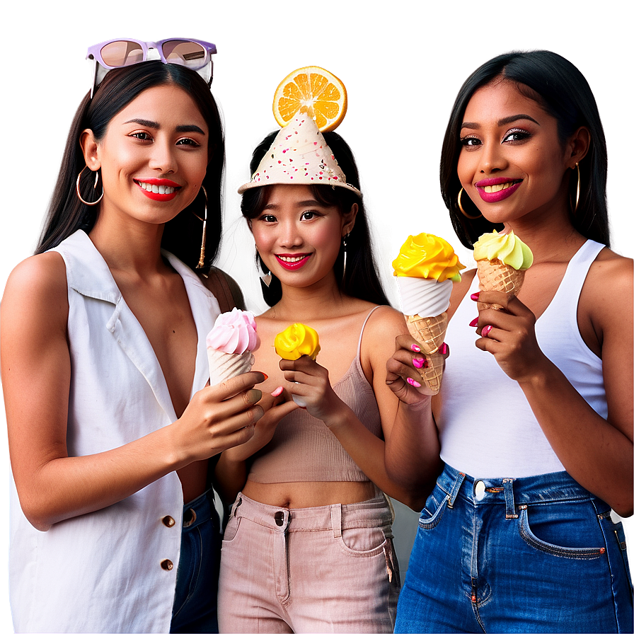 Friends With Ice Cream Png Hpp61 PNG