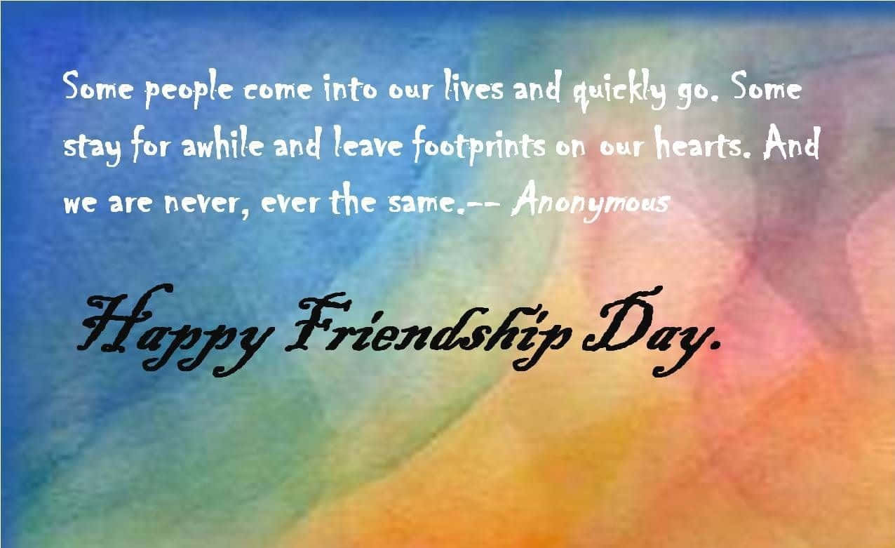 "A happy Friendship Day surrounded by smiles!"