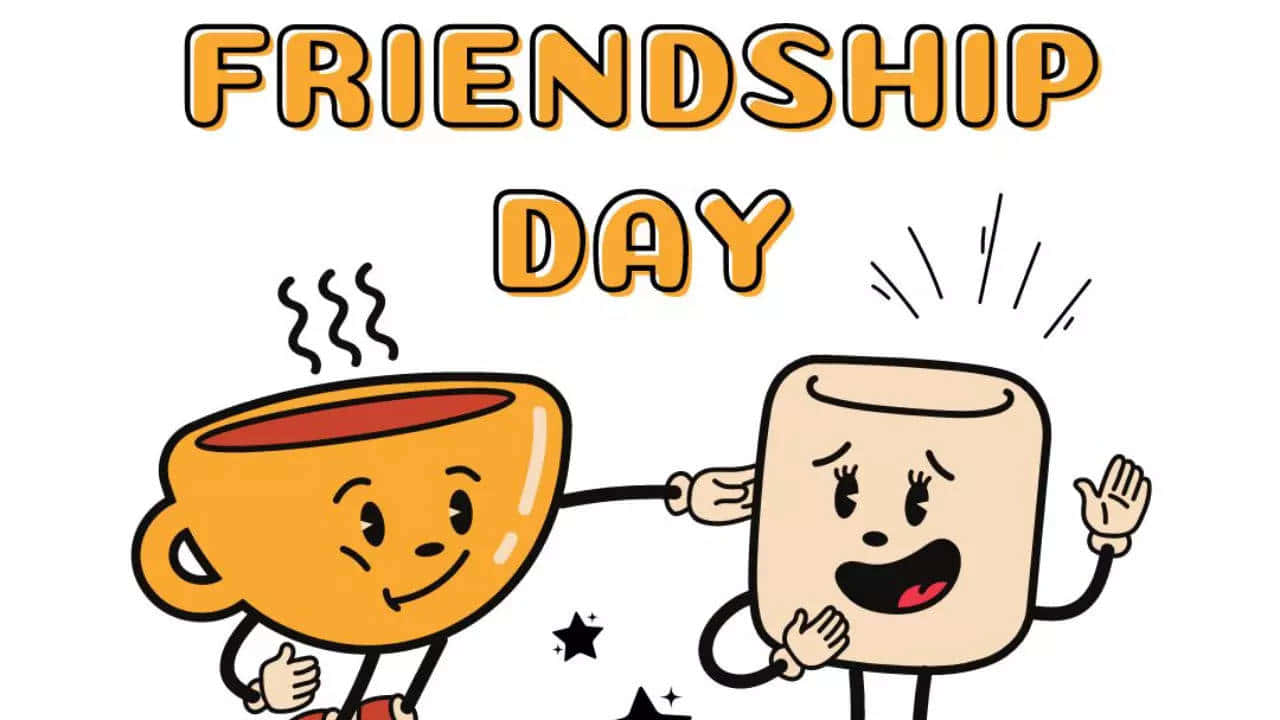 Friendship Day Celebration Cartoon Wallpaper