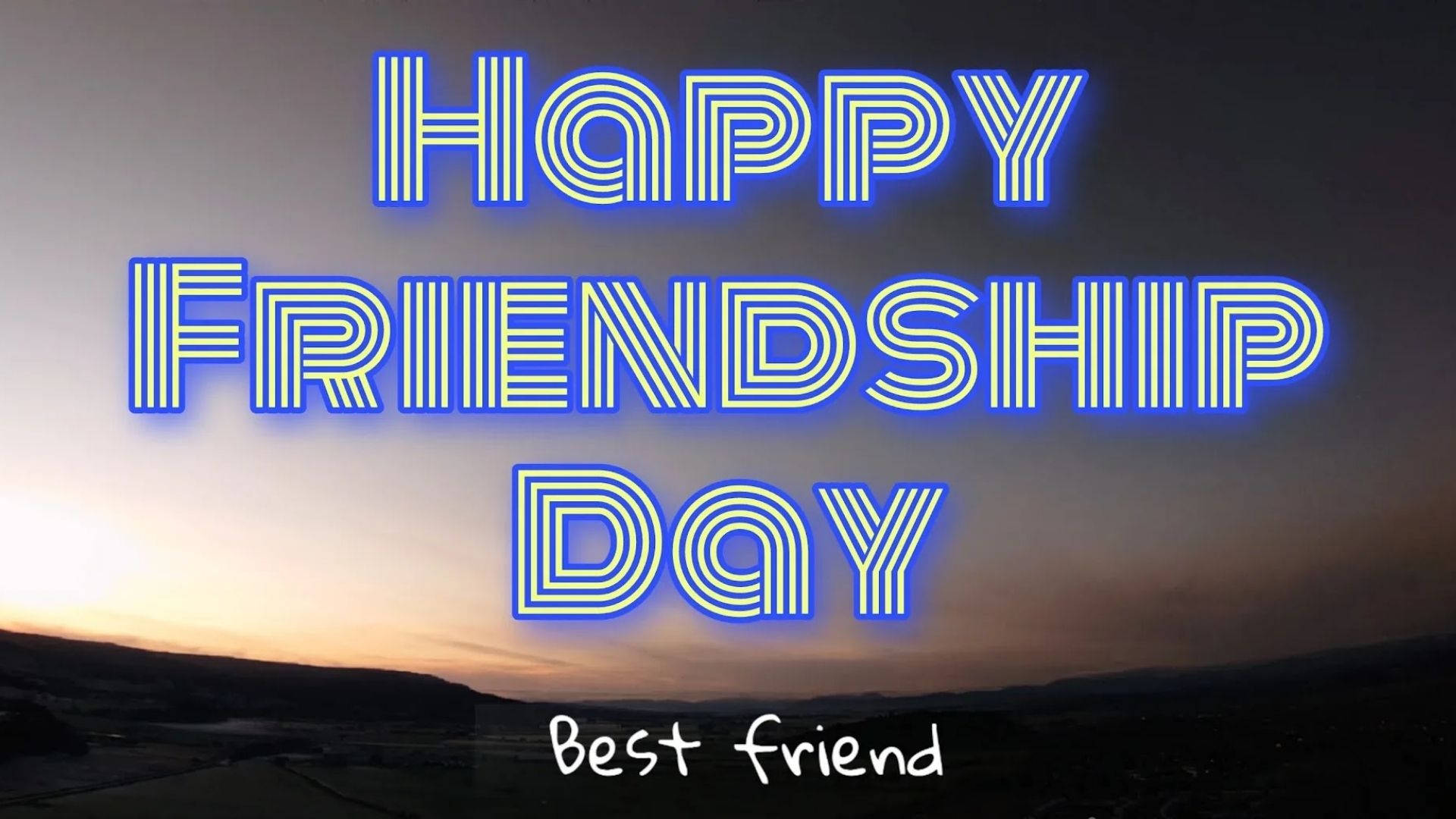 Friendship Day Greeting In The Sky Wallpaper