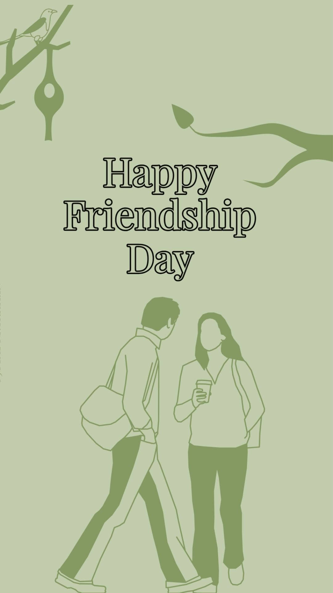 Friendship Day Of Two Friends Wallpaper