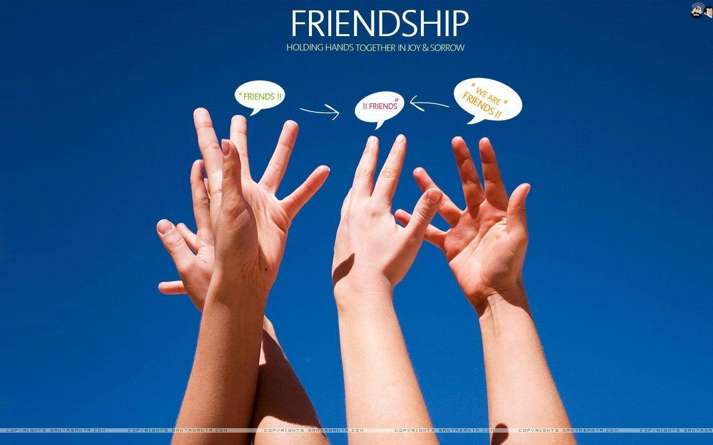 Freundschafthände In Der Luft Wallpaper