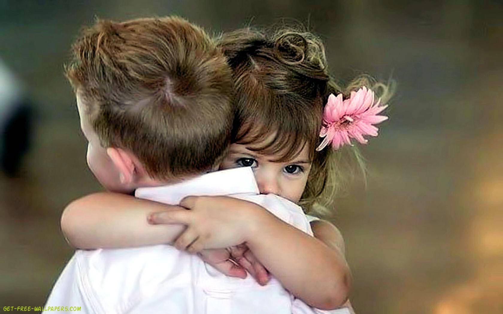 Friendship Kids Hugging Wallpaper