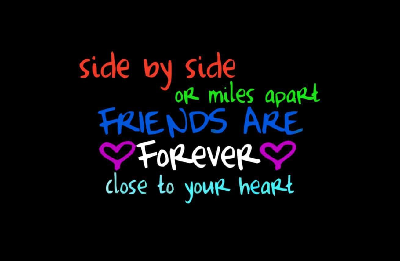 Friendship Quotes On Black Picture