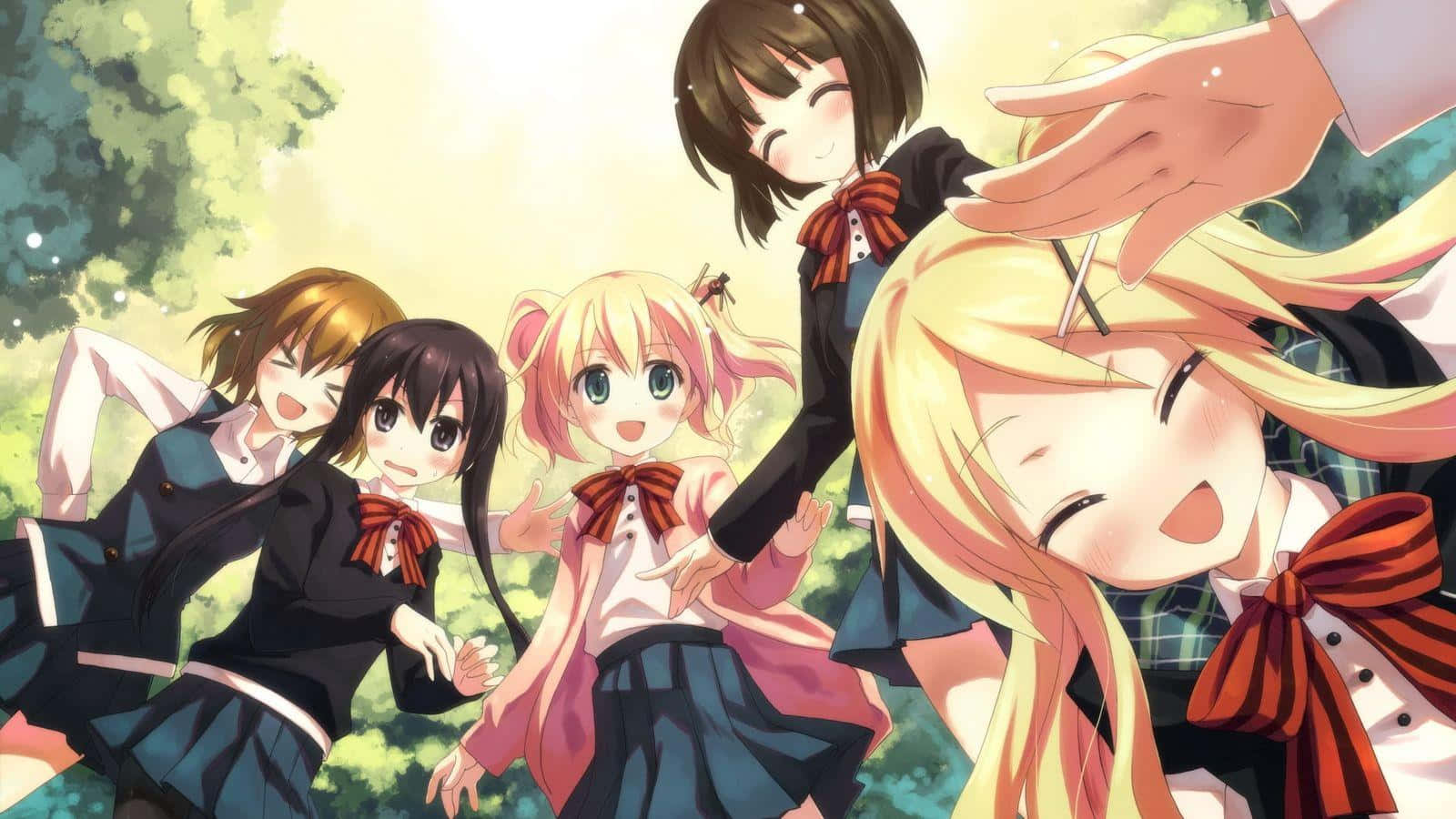 Friendship Anime Girls Selfie Picture