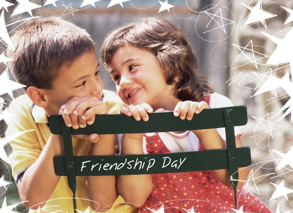 Friendship Day Boy And Girl With Stars Picture