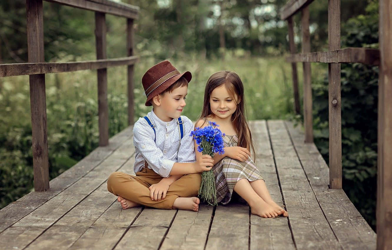Friendship Boy And Girl On Bridge Picture
