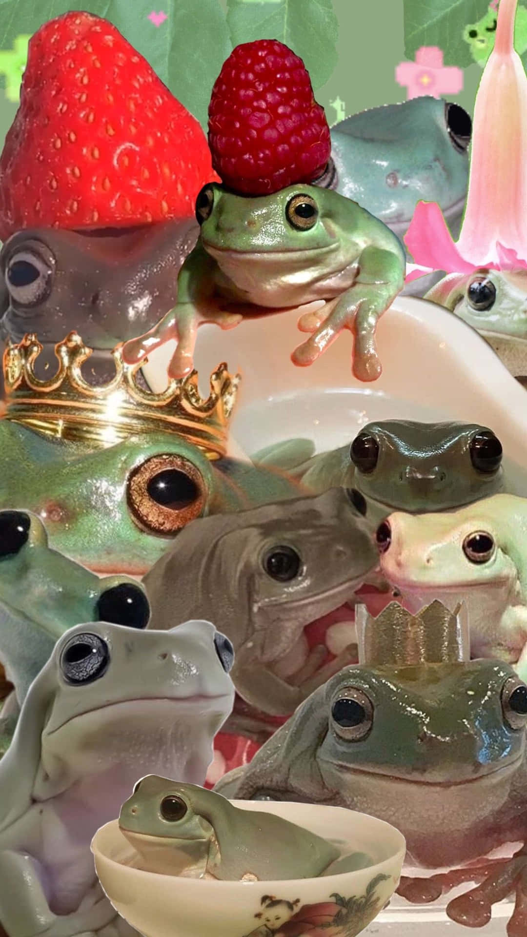 Frog Collage Fantasy Wallpaper