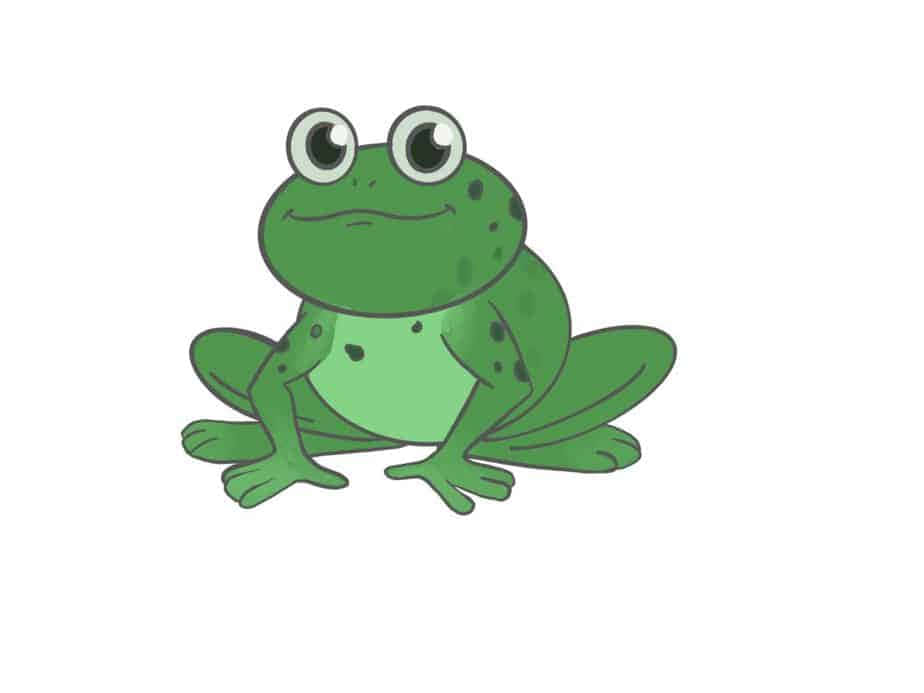 Download Brightly-Colored Frog Drawing