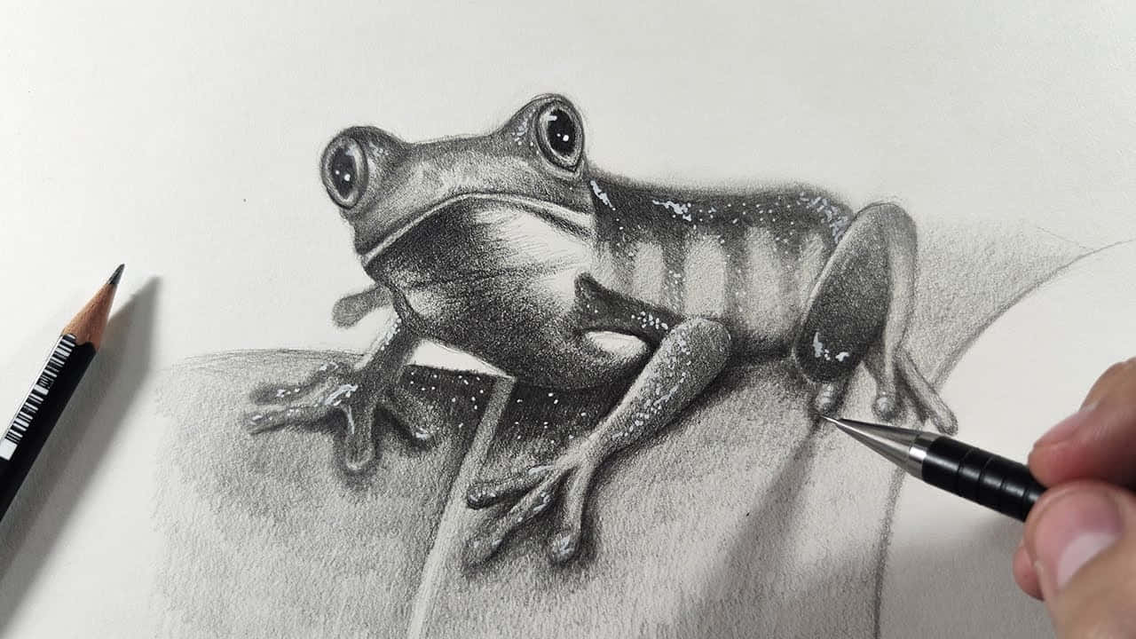 A Beautiful Hand-Drawn Frog
