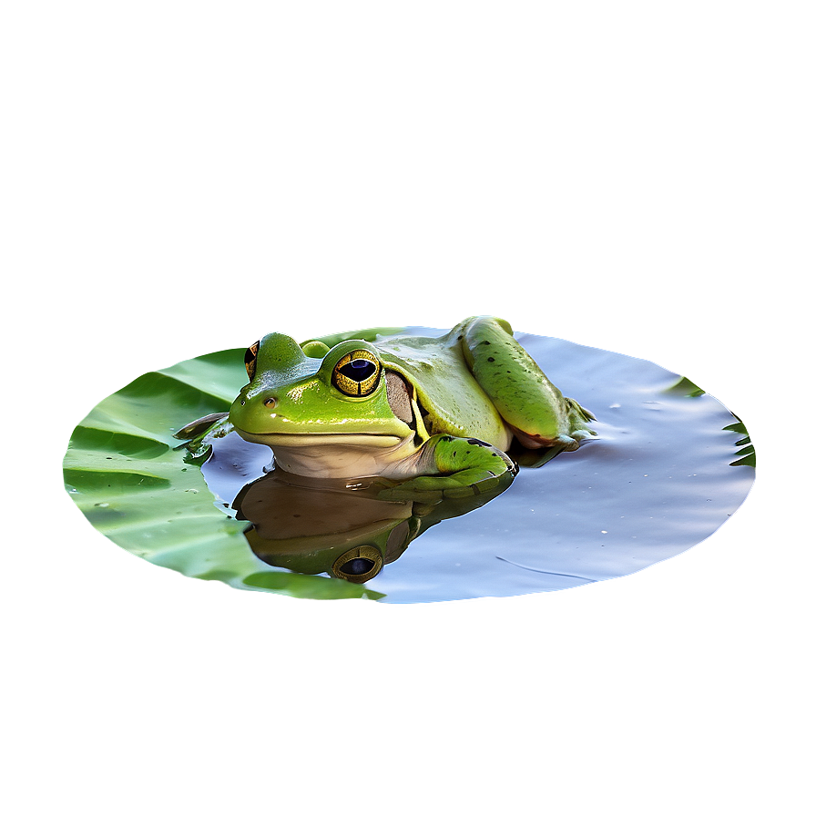 Frog In Pond Scenery Png Epa28 PNG