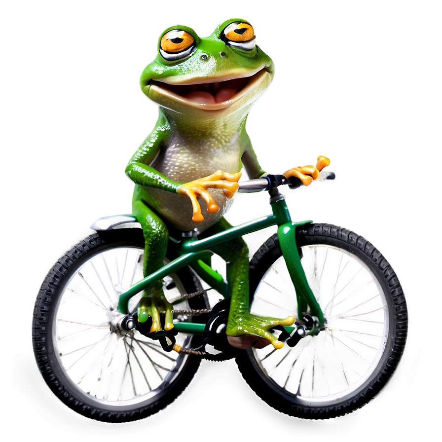 Frog On Bicycle Png Qtr61 PNG