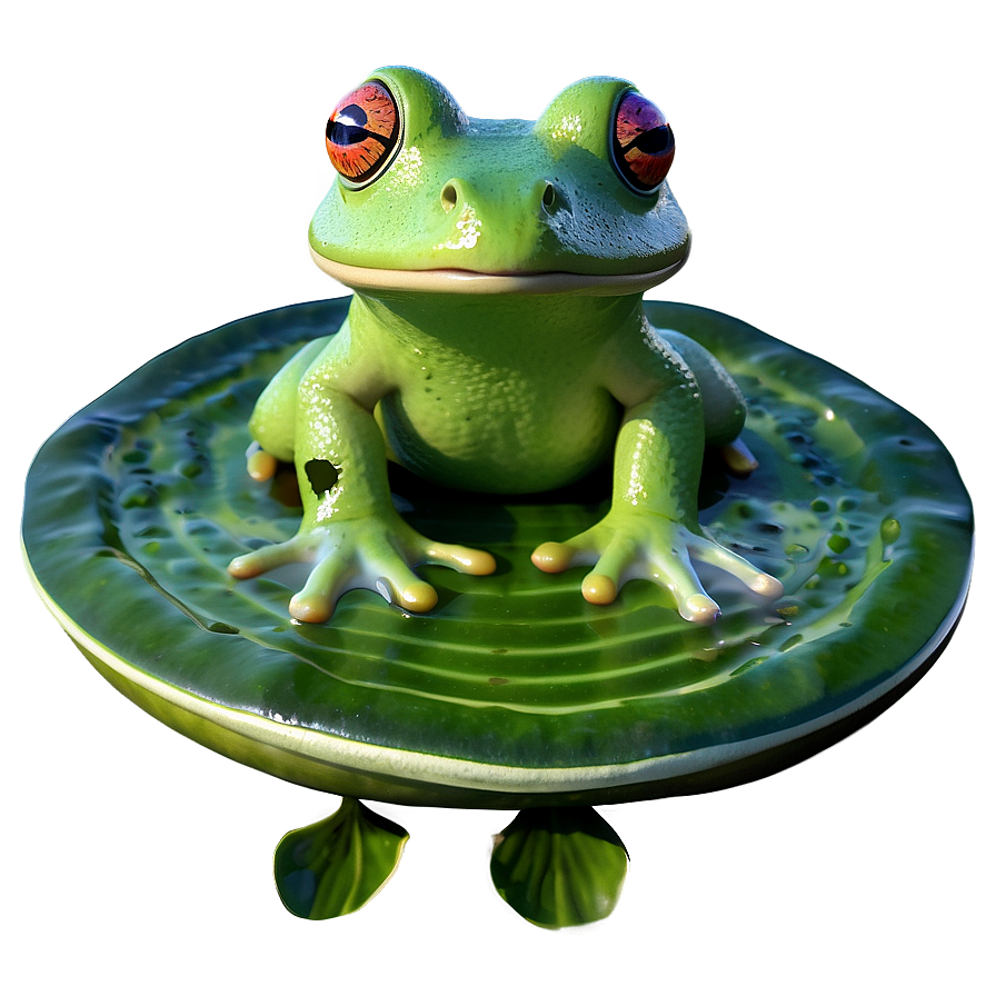 Frog On Lily Pad Png Aqx49 PNG