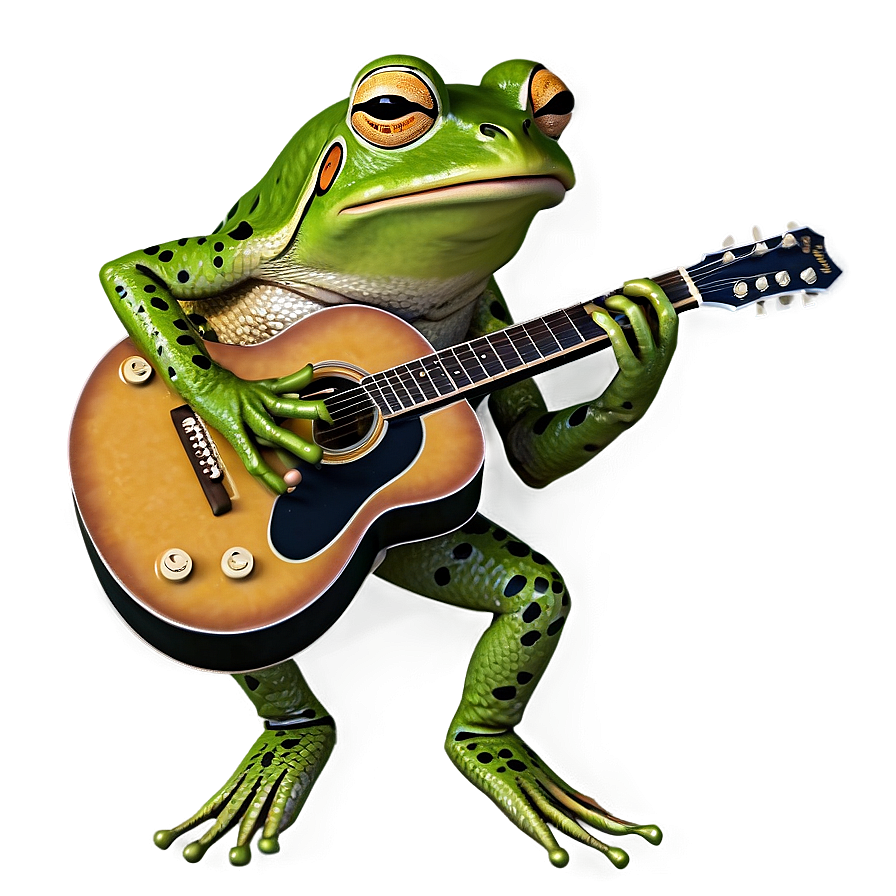 Frog Playing Guitar Png 7 PNG