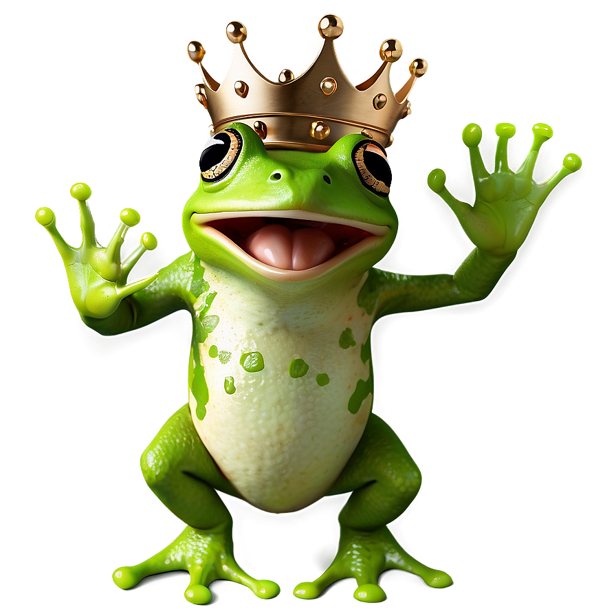 Frog With Crown Png 05032024 PNG