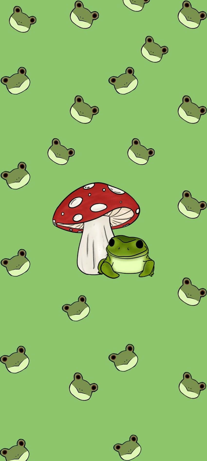 Frogand Mushroom Pattern.jpg Wallpaper